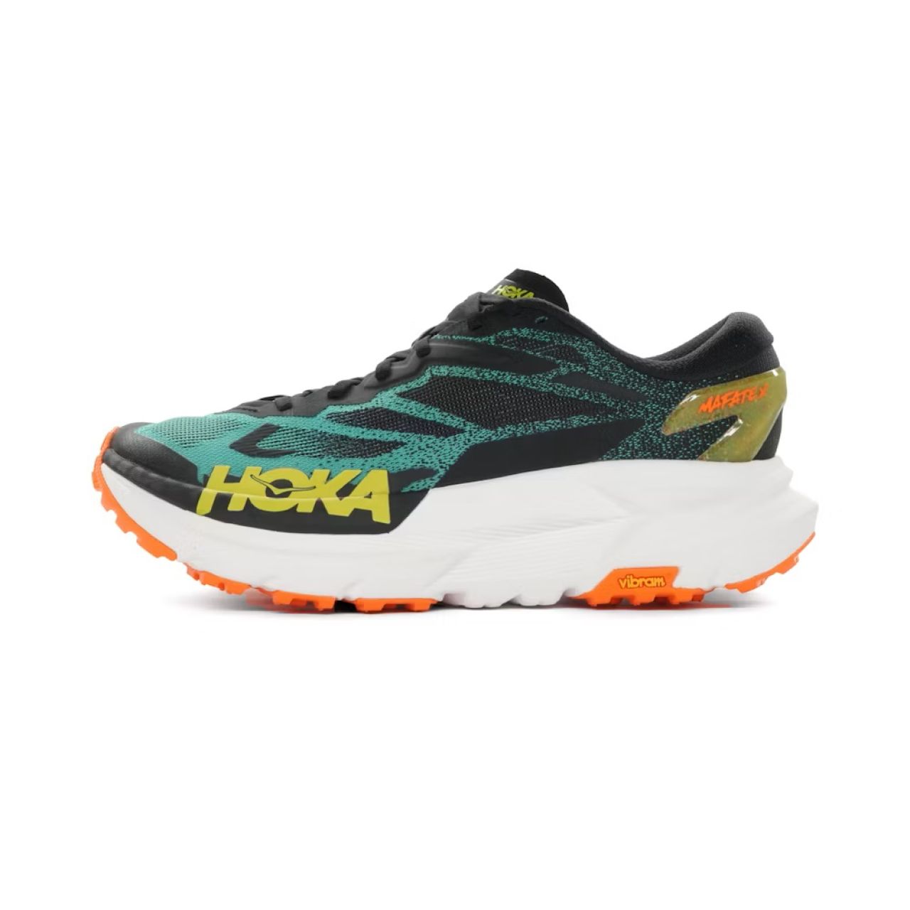 HOKA MAFATE X BLACK ET ELECTRIC AQUA Chaussures de trail