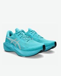 ASICS NOVABLAST 6 ENERGY AQUA ET WHITE Chaussures Running pas cher