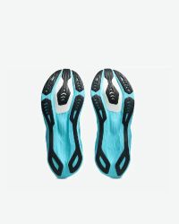 ASICS NOVABLAST 6 ENERGY AQUA ET WHITE Chaussures Running pas cher