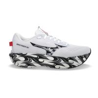 MIZUNO WAVE RIDER 30 WHITE, BLACK ET HIGH RISK RED  Chaussures de running