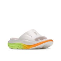 HOKA ORA RECOVERY SLIDE 3 WHITE ET NEON YUZU Chaussures de recuperation