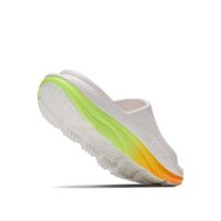 HOKA ORA RECOVERY SLIDE 3 WHITE ET NEON YUZU Chaussures de recuperation pas cher