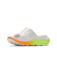 HOKA ORA RECOVERY SLIDE 3 WHITE ET NEON YUZU Chaussures de recuperation pas cher
