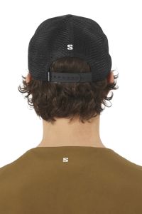 SALOMON LOGO TRUCKER CAP BLACK Casquette sport pas cher