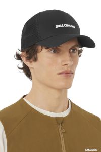 SALOMON LOGO TRUCKER CAP BLACK Casquette sport pas cher