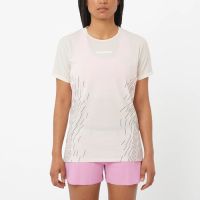 SALOMON SENSE AERO SS TEE GRAPHIC WHISPER WHITE Tee shirt running pas cher