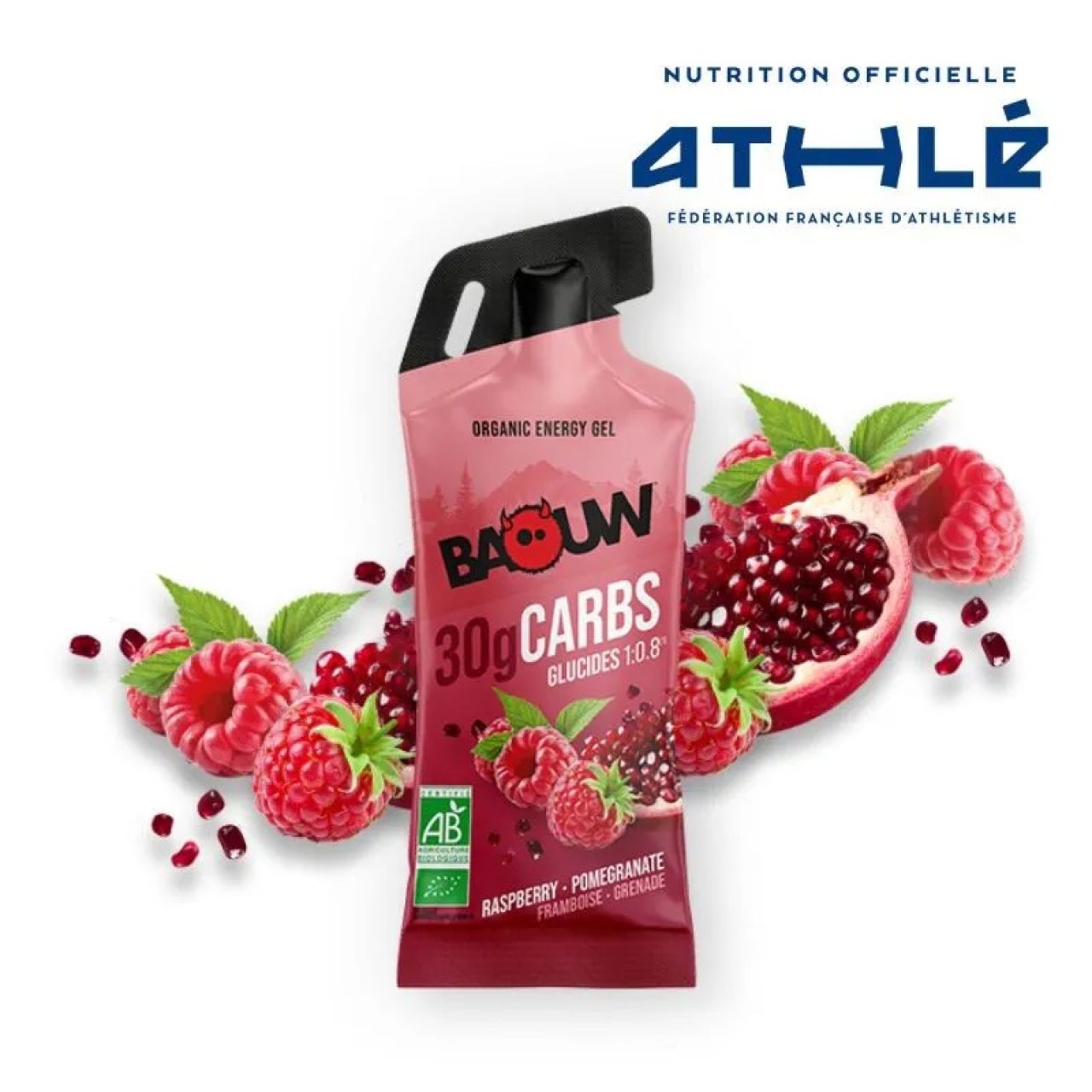 BAOUW ENERGY GEL FRAMBOISE GRENADE Gel energetique