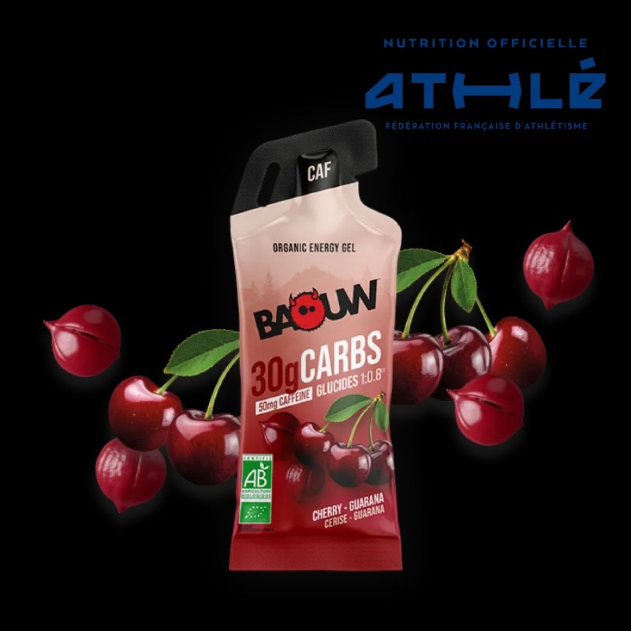 BAOUW ENERGY GEL CERISE ET GUARANA Gel energetique