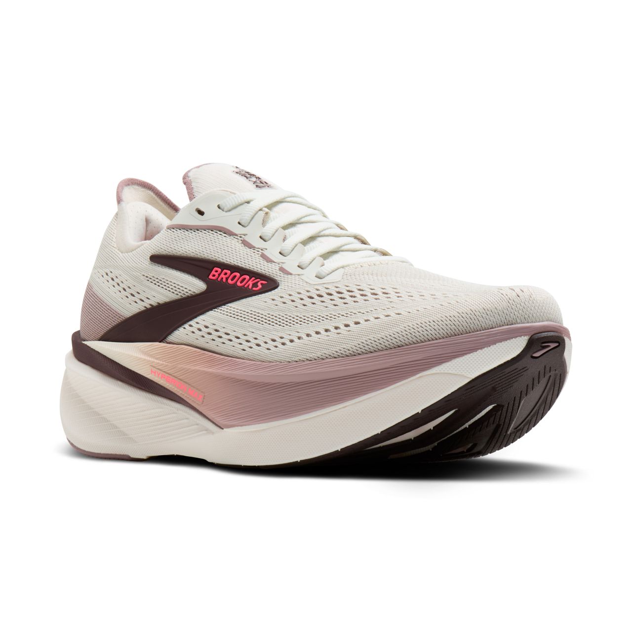 BROOKS HYPERION MAX 4 COCONUT,RAISIN ET PINK  Chaussures de running