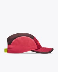 HOKA RUN HAT DEEP MAUVE ET RED AGATE Casquette running pas cher