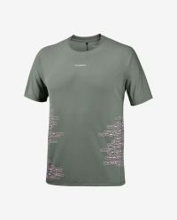 SALOMON SENSE AERO SS TEE GRAPHIC CASTOR GREY ET PINK FROSTING Tee shirt running