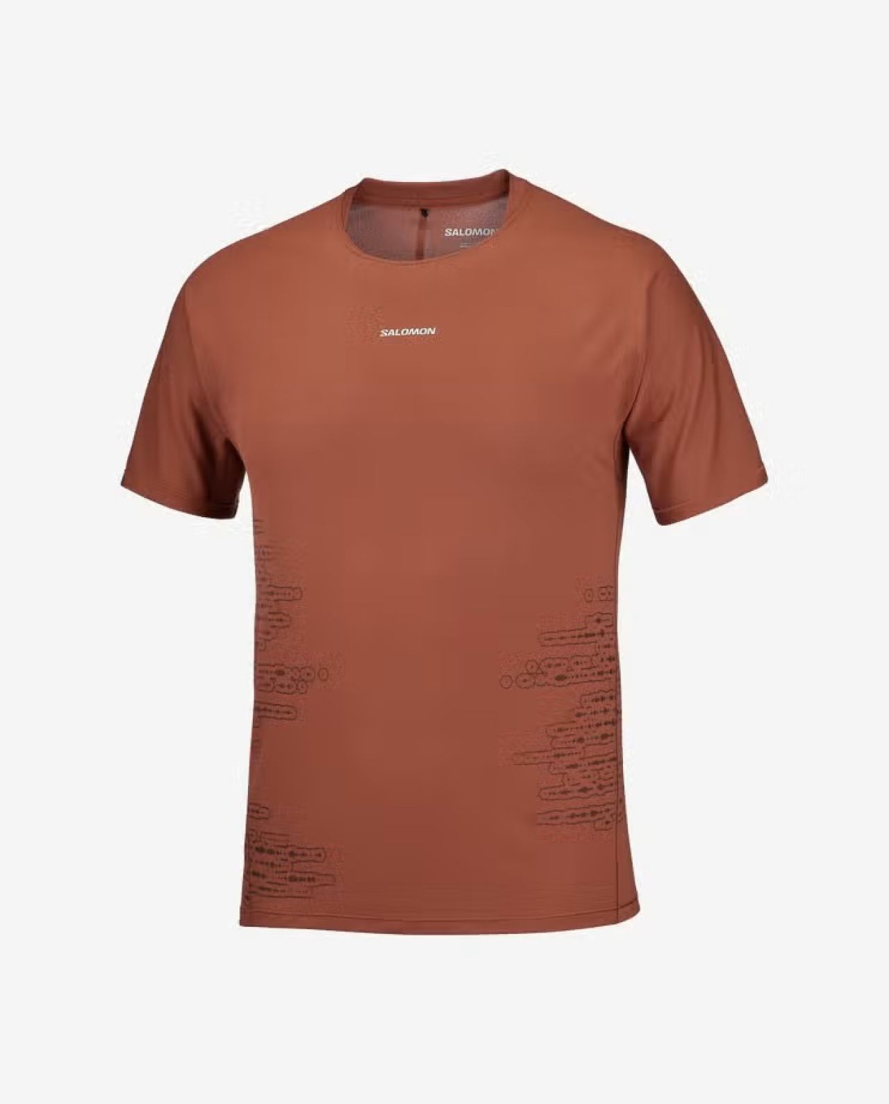 SALOMON SENSE AERO SS TEE GRAPHIC BURNT UMBER ET COFFEE BEAN Tee shirt running