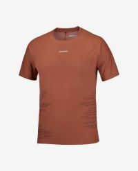 SALOMON SENSE AERO SS TEE GRAPHIC BURNT UMBER ET COFFEE BEAN Tee shirt running