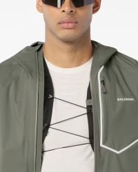 SALOMON VESTE BONATTI PRO CASTOR GREY  Veste running etanche pas cher