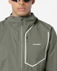 SALOMON VESTE BONATTI PRO CASTOR GREY  Veste running etanche pas cher