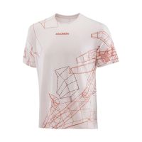 SALOMON S/LAB SPEED TEE M LILAC ASH ET FIERY RED Tee shirt running