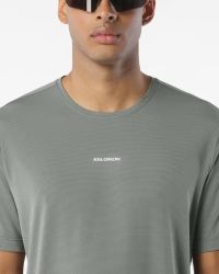 SALOMON SHKOUT CORE SS TEE M CASTOR GRAY Tee shirt running pas cher