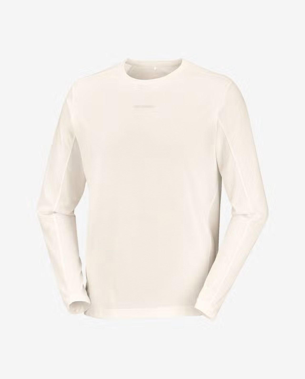 SALOMON SHKOUT CORE LS TEE M WHISPER WHITE ET PINK FROSTING Tee shirtmanches longues  running