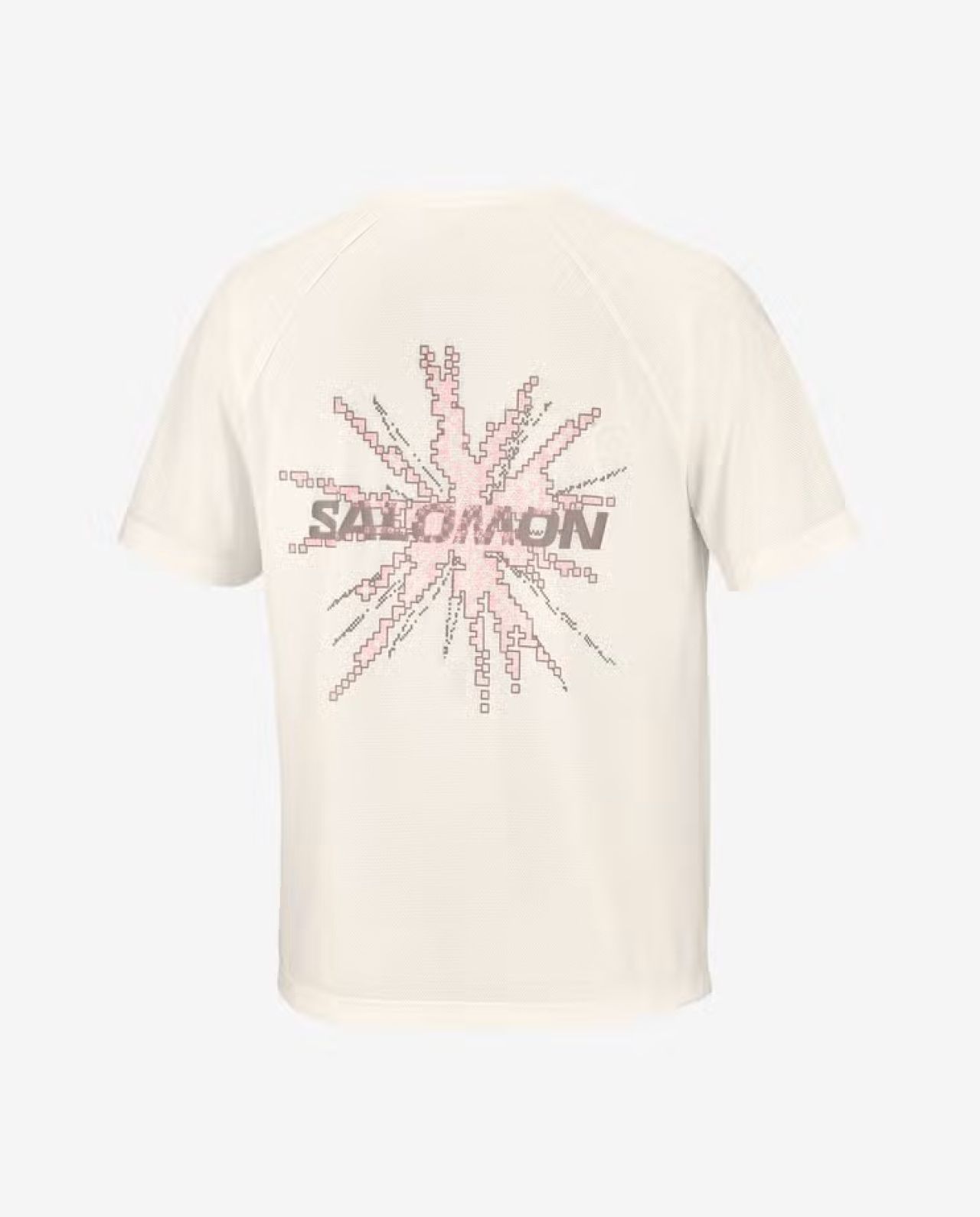 SALOMON SHKOUT CORE SS TEE M WHISPER WHITE ET PINK FROSTING Tee shirt running