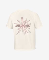 SALOMON SHKOUT CORE SS TEE M WHISPER WHITE ET PINK FROSTING Tee shirt running
