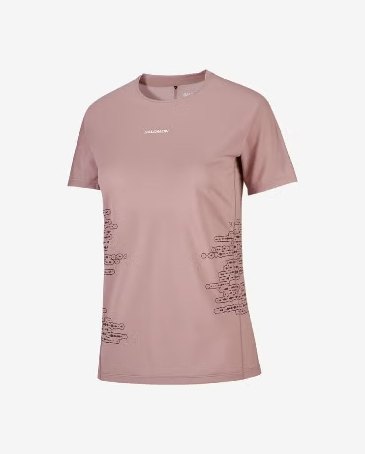 SALOMON SENSE AERO SS TEE GRAPHIC W ANTLER ET CHOCOLATE FONDANT Tee shirt running
