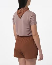 SALOMON SENSE AERO SS TEE GRAPHIC W ANTLER ET CHOCOLATE FONDANT Tee shirt running pas cher