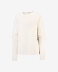 SALOMON SHKOUT CORE LS TEE W WHISPER WHITE ET PINK FROSTING Tee shirtmanches longues  running