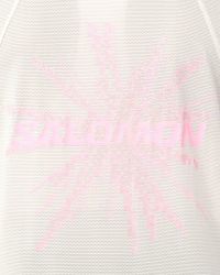 SALOMON SHKOUT CORE LS TEE W WHISPER WHITE ET PINK FROSTING Tee shirtmanches longues  running pas cher