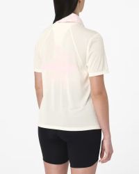 SALOMON SHKOUT CORE SS TEE W WHISPER WHITE ET PINK FROSTING Tee shirt running pas cher