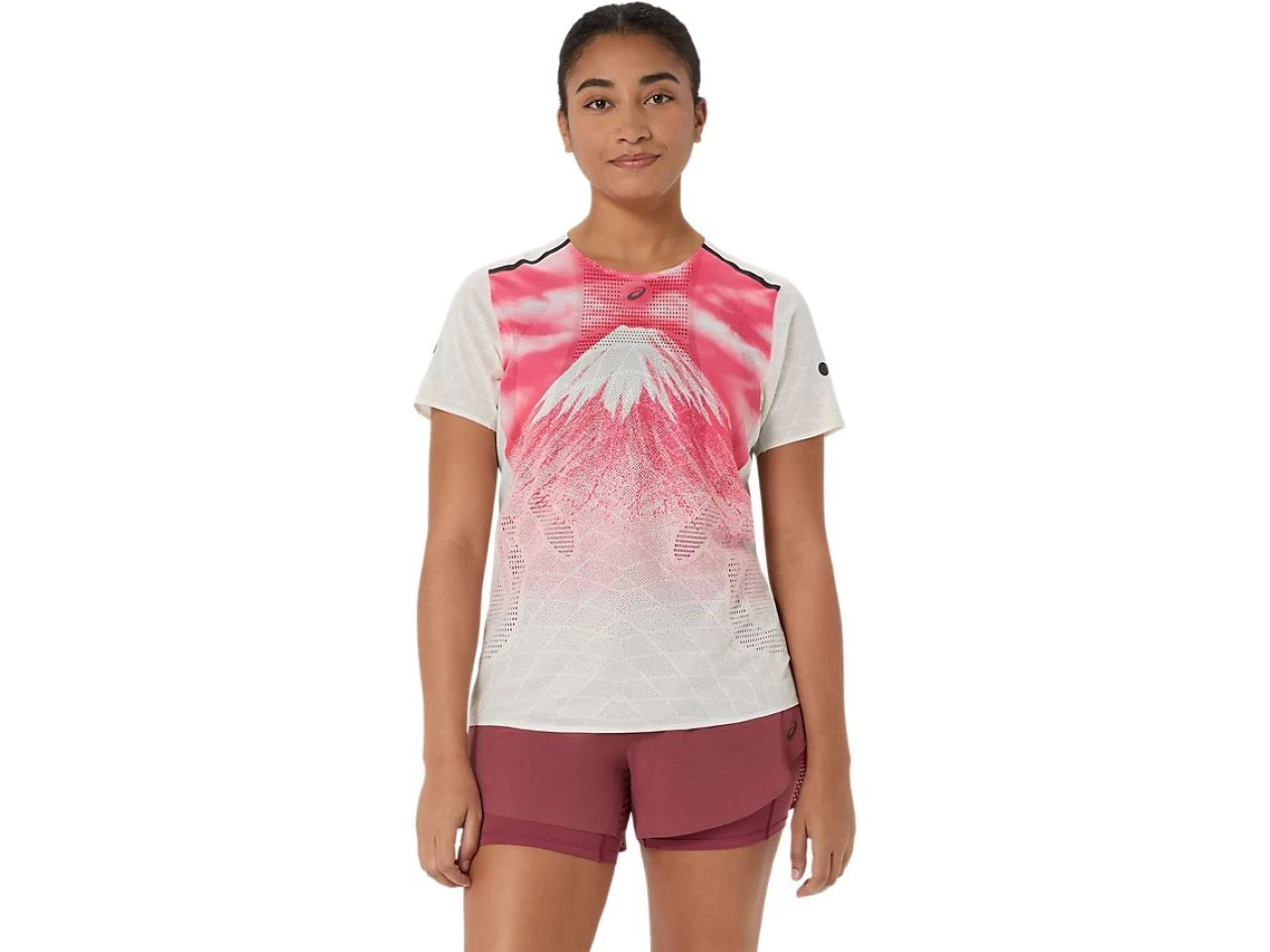 ASICS FUJITRAIL ELITE GRAPHIC SS TOP CREAM Tee shirt  running