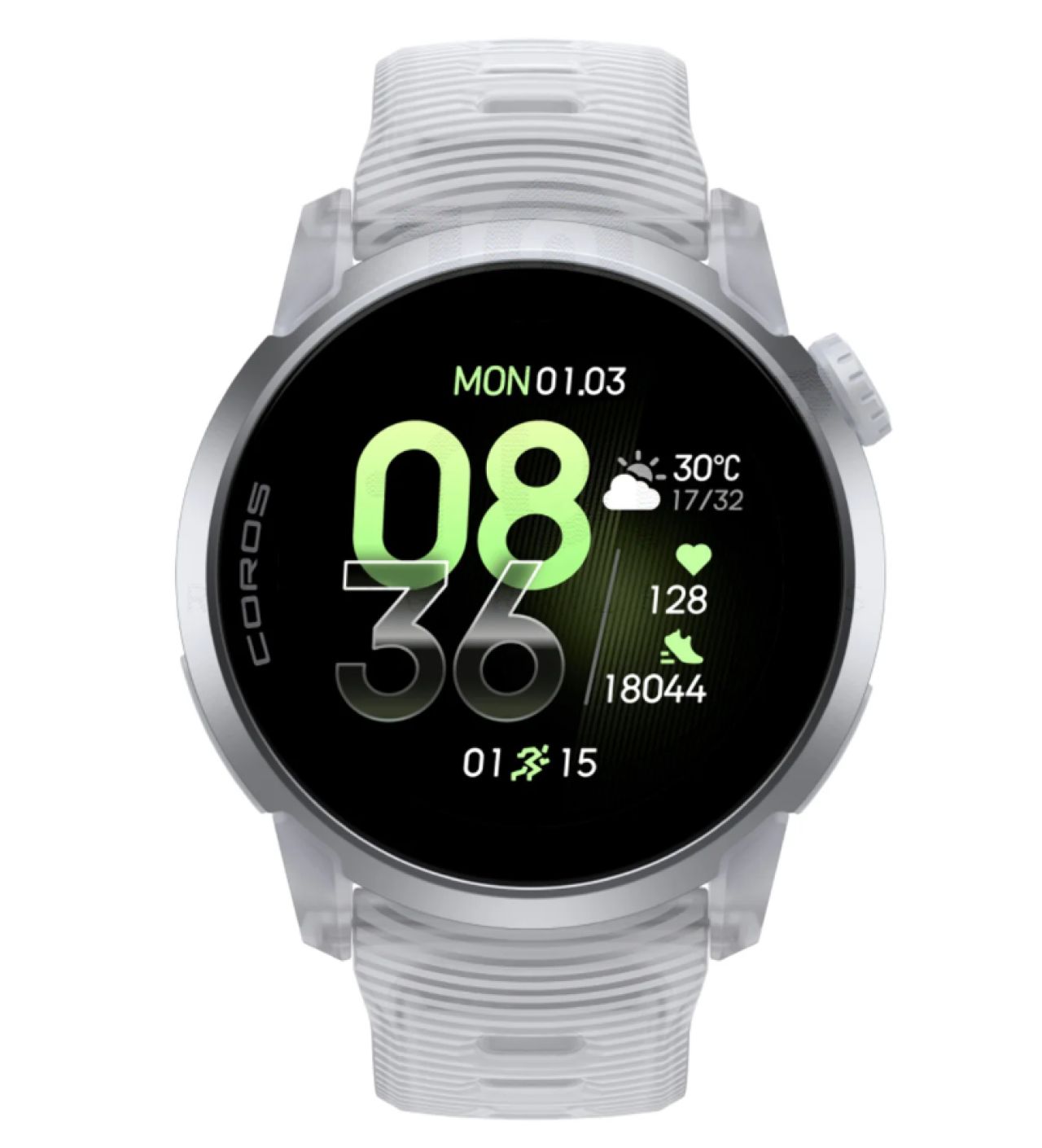 Montre GPS Coros Pace 4 Aluminium Silicone Blanc Cloud