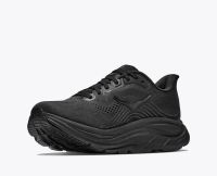 HOKA CLIFTON 11 WIDE BLACK Chaussures de running pour pieds larges pas cher