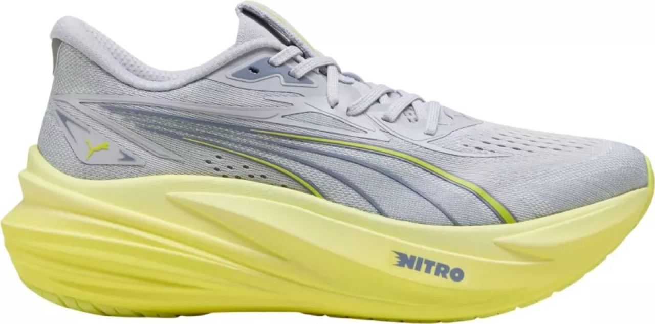PUMA MAGMAX NITRO 2 VIBRANT SILVER ET LUX LIME Chaussures de running