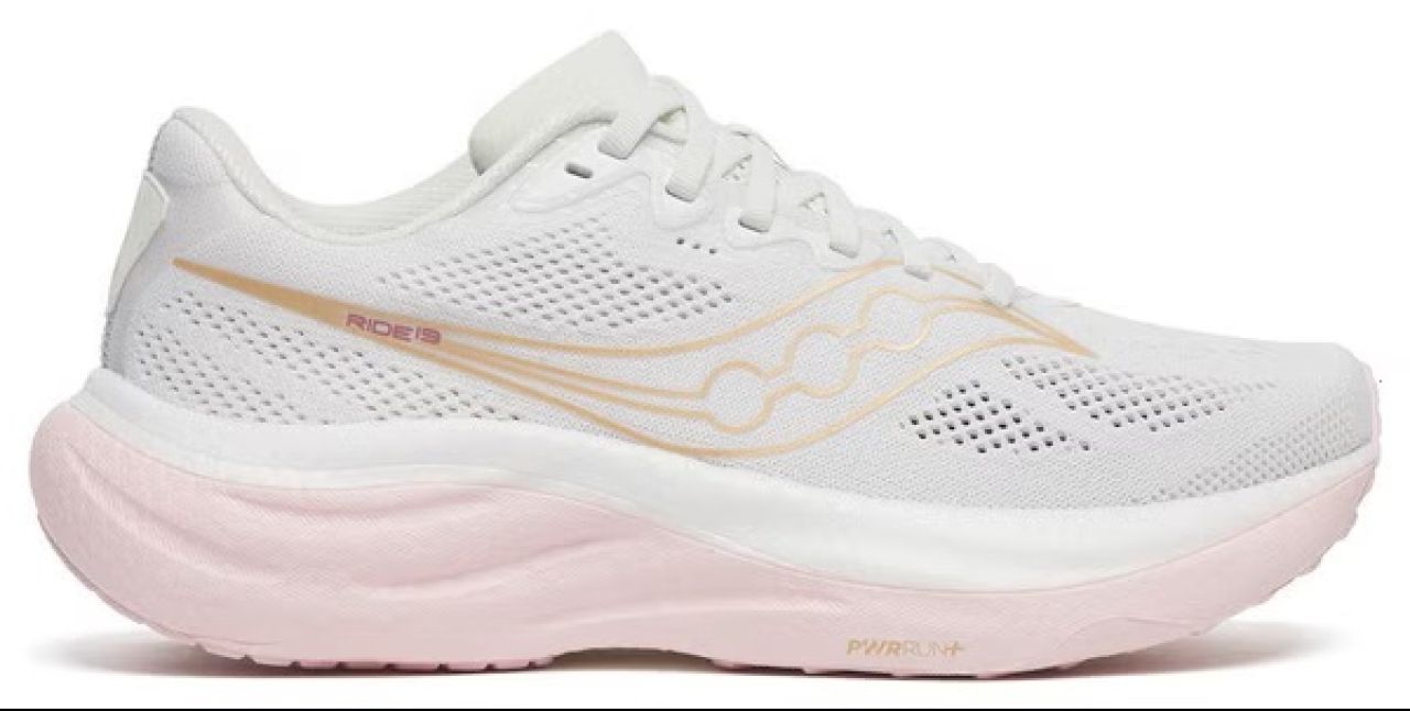 SAUCONY RIDE 19 WHITE ET SILK Chaussures running