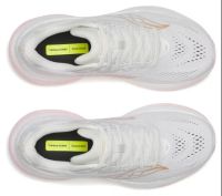 SAUCONY RIDE 19 WHITE ET SILK Chaussures running pas cher