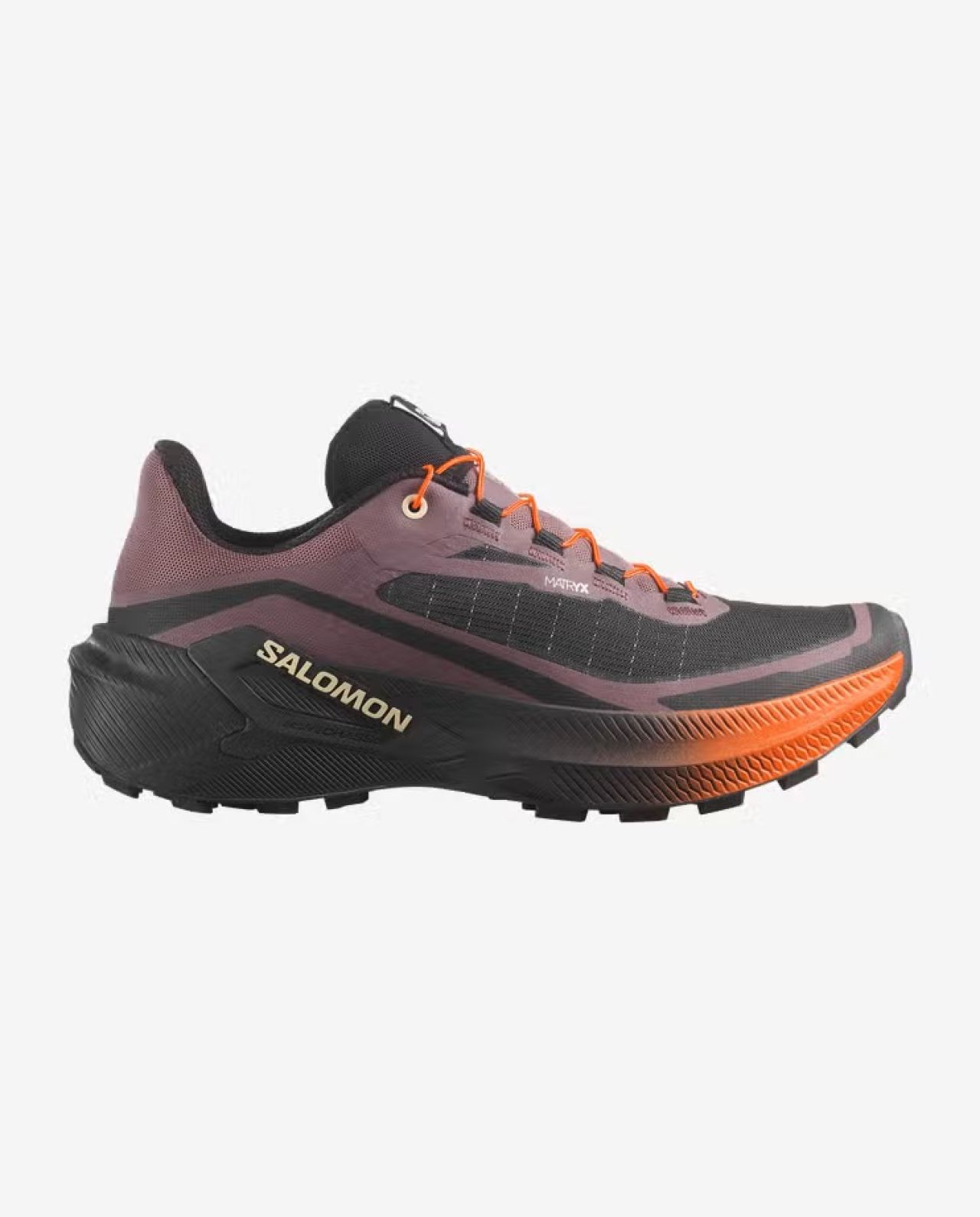 SALOMON GENESIS 2  HUCKLEBRRY, BLACK ET RD ORANGE Chaussures de trail