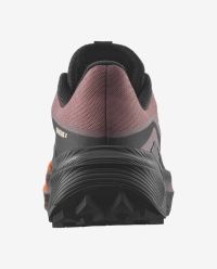 SALOMON GENESIS 2  HUCKLEBRRY, BLACK ET RD ORANGE Chaussures de trail pas cher