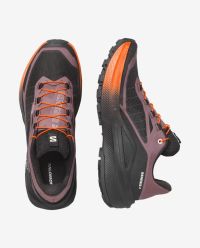 SALOMON GENESIS 2  HUCKLEBRRY, BLACK ET RD ORANGE Chaussures de trail pas cher