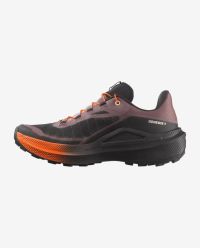 SALOMON GENESIS 2  HUCKLEBRRY, BLACK ET RD ORANGE Chaussures de trail pas cher