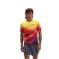 HOKA TEE RACE DAY SHORT SLEEVE TR PRT HOKA CITRUS Débardeur  Running pas cher
