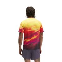 HOKA TEE RACE DAY SHORT SLEEVE TR PRT HOKA CITRUS Débardeur  Running pas cher