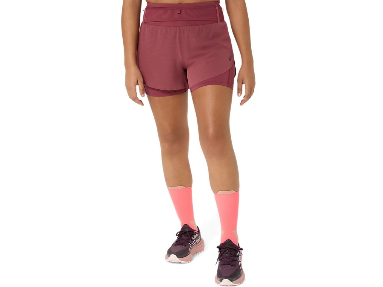 ASICS FUJITRAIL ELITE SHORT BRISKET RED Short Running femme