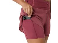 ASICS FUJITRAIL ELITE SHORT BRISKET RED Short Running femme pas cher