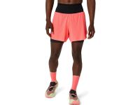 ASICS FUJITRAIL ELITE SHORT BLAZING CORAL Short trail 2 en 1