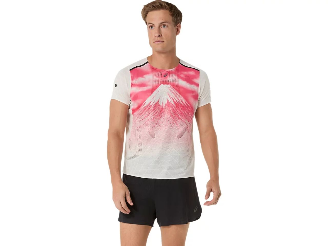 ASICS FUJITRAIL ELITE GRAPHIC SS TOP CREAM Tee shirt  running