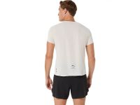 ASICS FUJITRAIL ELITE GRAPHIC SS TOP CREAM Tee shirt  running pas cher