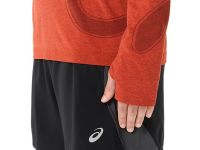 ASICS ROAD SEAMLESS LS TOP SINGED RED Tee shirt  running pas cher
