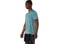 ASICS ROAD SS TOP FOGGY TEAL Tee shirt  running pas cher
