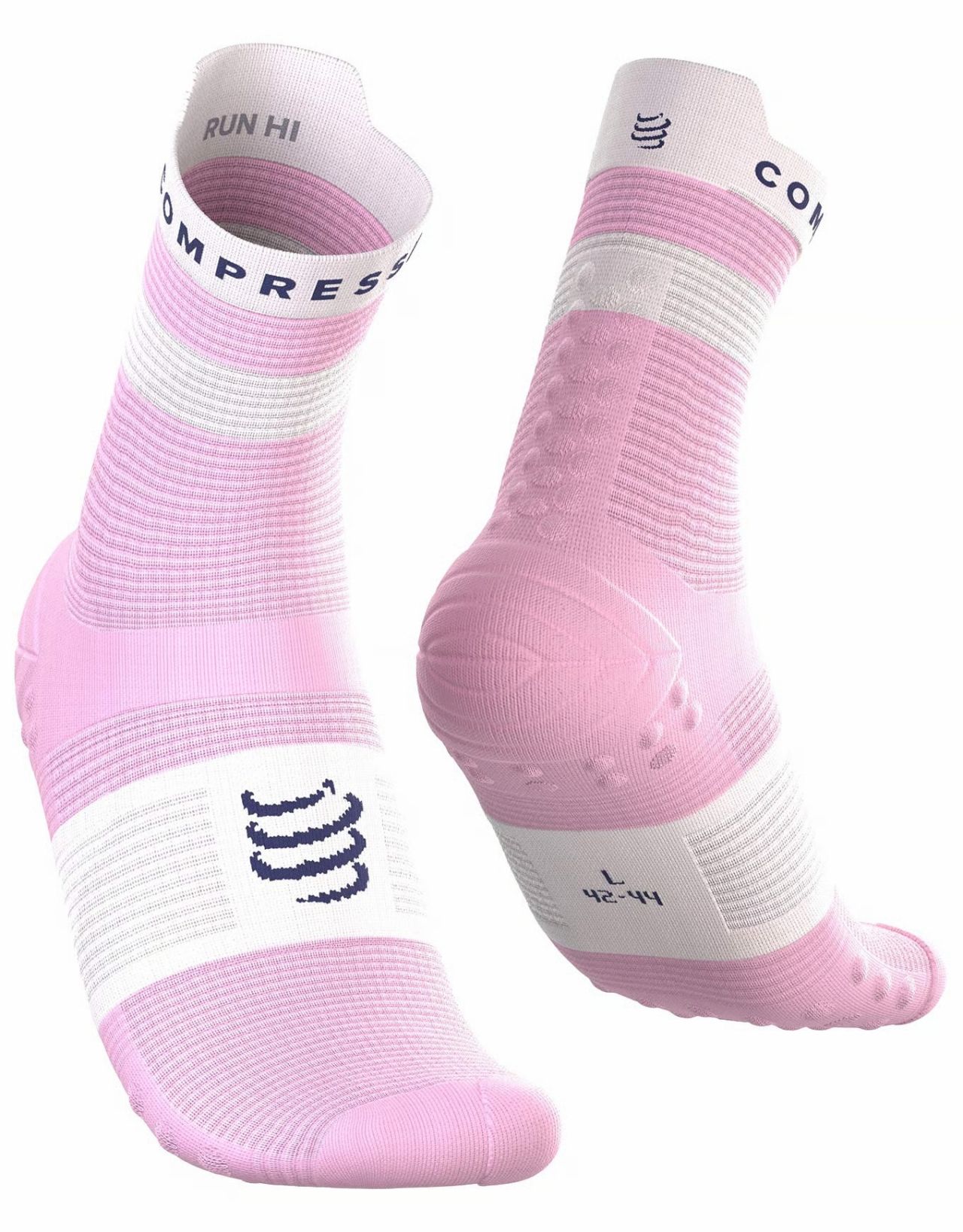 COMPRESSPORT PRO RACING SOCKS V4 ORCHID ET WHITE Chaussettes running