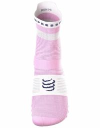 COMPRESSPORT PRO RACING SOCKS V4 ORCHID ET WHITE Chaussettes running pas cher